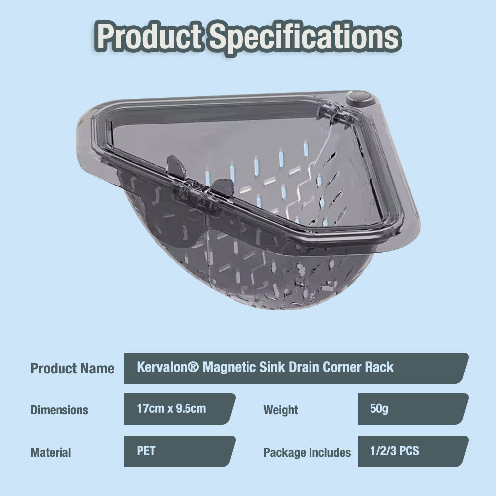 Kervalon® Magnetic Sink Drain Corner Rack