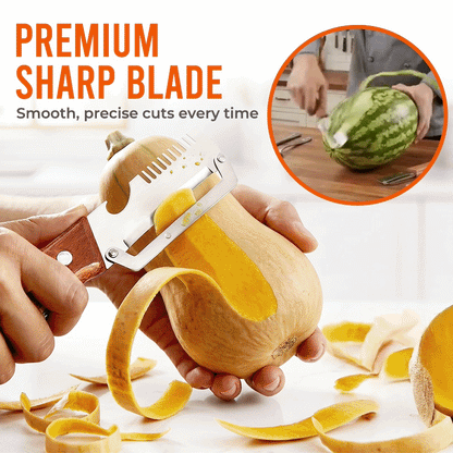 ⭐️Kervalon® Easy-Grip Wooden Peeler & Veggie Shredder