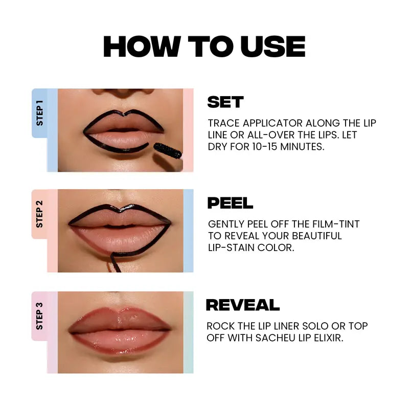 Kervalon® LIP LINER STAY-N-Peel-Off Lip Liner Stain | All Day & Night Lipliner | Long Lasting Formula