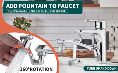 Kervalon® FlexFlow 1080° Robotic Arm Faucet Extender for Effortless Self-Care🚰