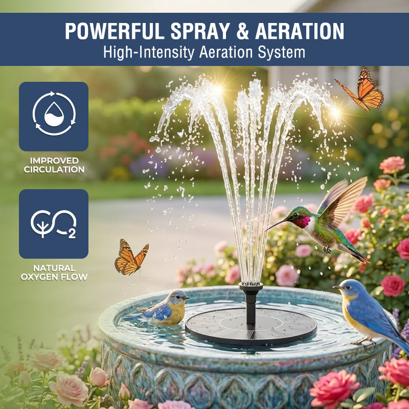 Kervalon® Solar Flow Ultra-Steady Fountain 1.4W High-Efficiency Solar Pump