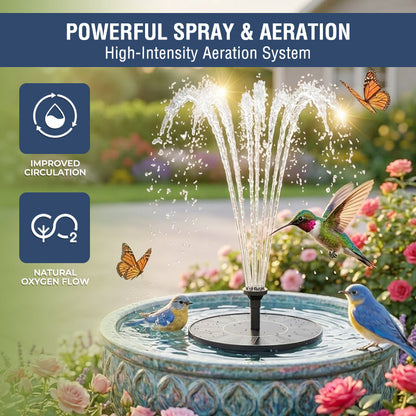 Kervalon® Solar Flow Ultra-Steady Fountain 1.4W High-Efficiency Solar Pump