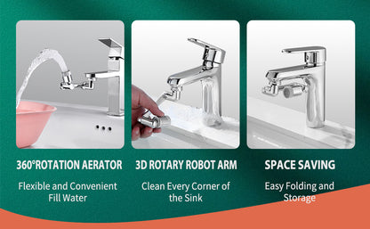 Kervalon® FlexFlow 1080° Robotic Arm Faucet Extender for Effortless Self-Care🚰
