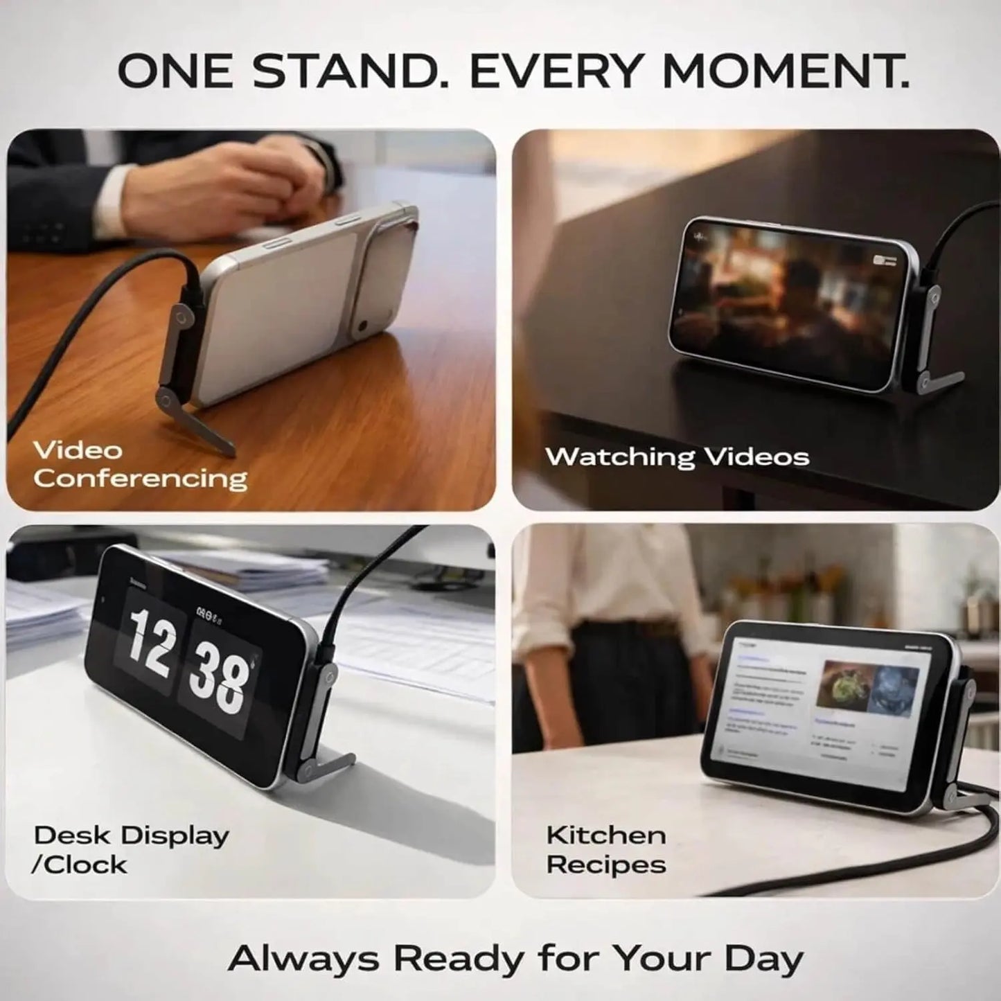 Kervalon® StandCord Gaming🎮2-in-1 240W Type-C Fast Charging Cable & Phone Holder