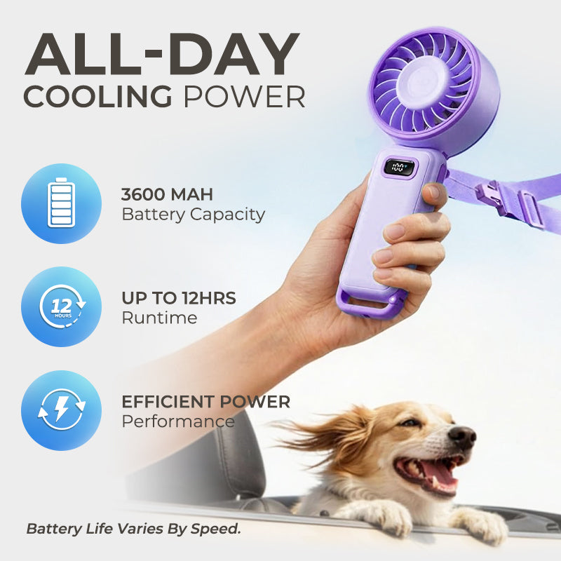 Kervalon® Instant Cooling 100-Speed Foldable Turbo Fan