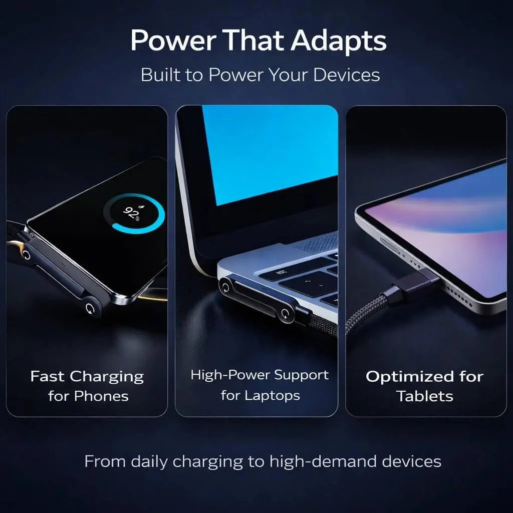 Kervalon® StandCord Gaming🎮2-in-1 240W Type-C Fast Charging Cable & Phone Holder