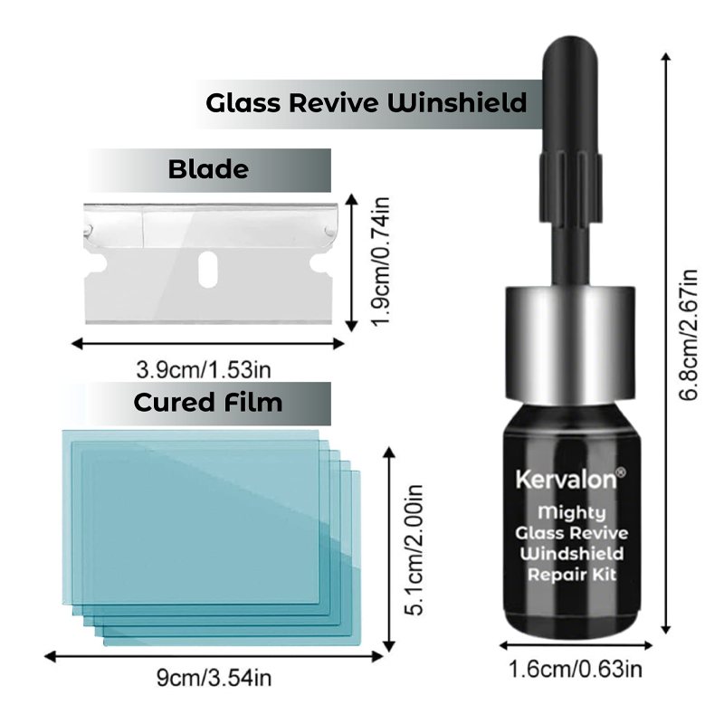 Kervalon® Mighty Glass Revive Windshield Repair Kit