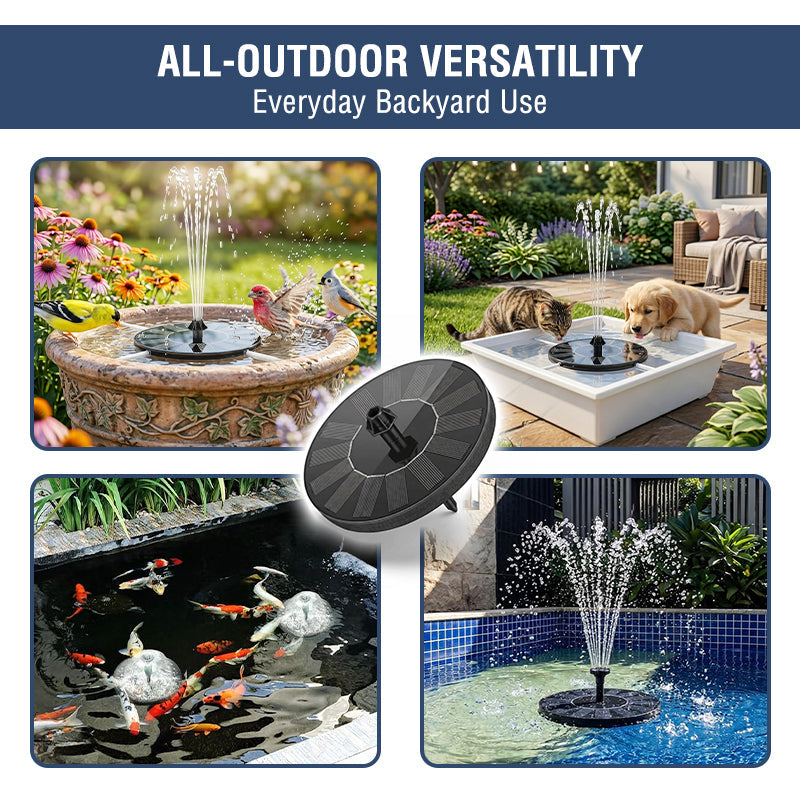 Kervalon® Solar Flow Ultra-Steady Fountain 1.4W High-Efficiency Solar Pump
