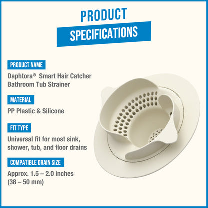 Kervalon® 2026 Upgraded Smart Hair Catcher Bathroom Tub Strainer