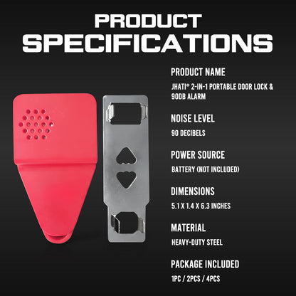 Kervalon® 2-in-1 Portable Door Lock & 90dB Alarm