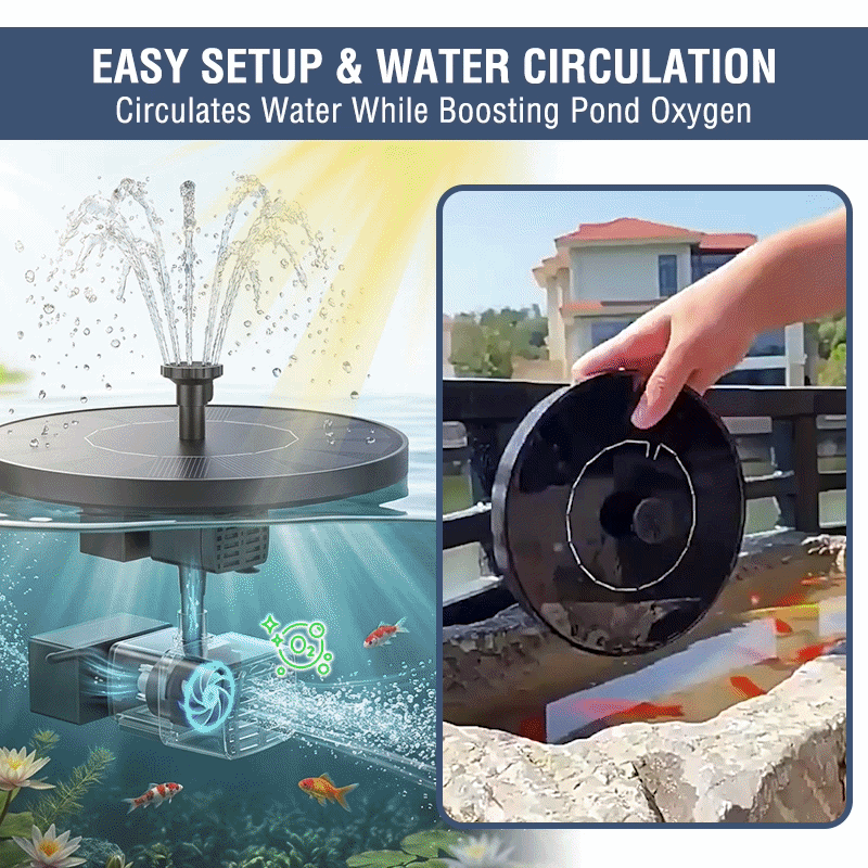 Kervalon® Solar Flow Ultra-Steady Fountain 1.4W High-Efficiency Solar Pump