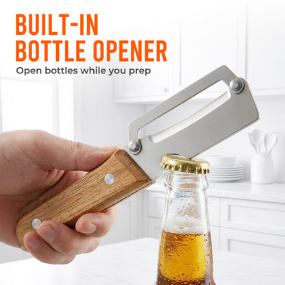 ⭐️Kervalon® Easy-Grip Wooden Peeler & Veggie Shredder