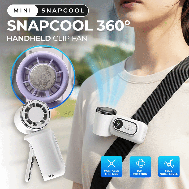 Kervalon® Mini SnapCool 360° Handheld Clip Fan