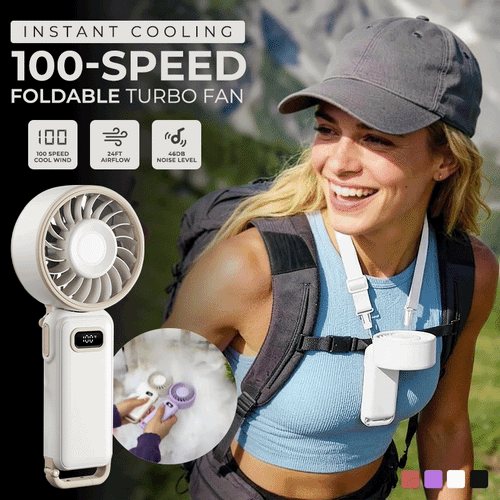 Kervalon® Instant Cooling 100-Speed Foldable Turbo Fan