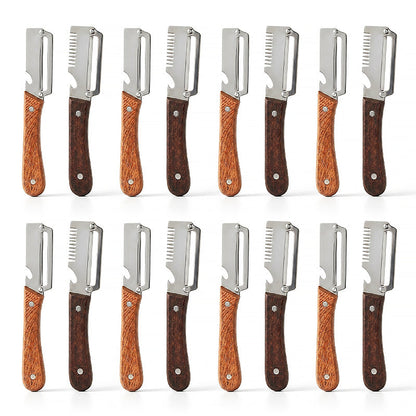 ⭐️Kervalon® Easy-Grip Wooden Peeler & Veggie Shredder