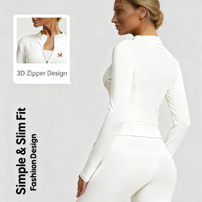 Kervalon® Lightweight Women's Zip-Up Yoga Jacket | Cropped Athletic Essential