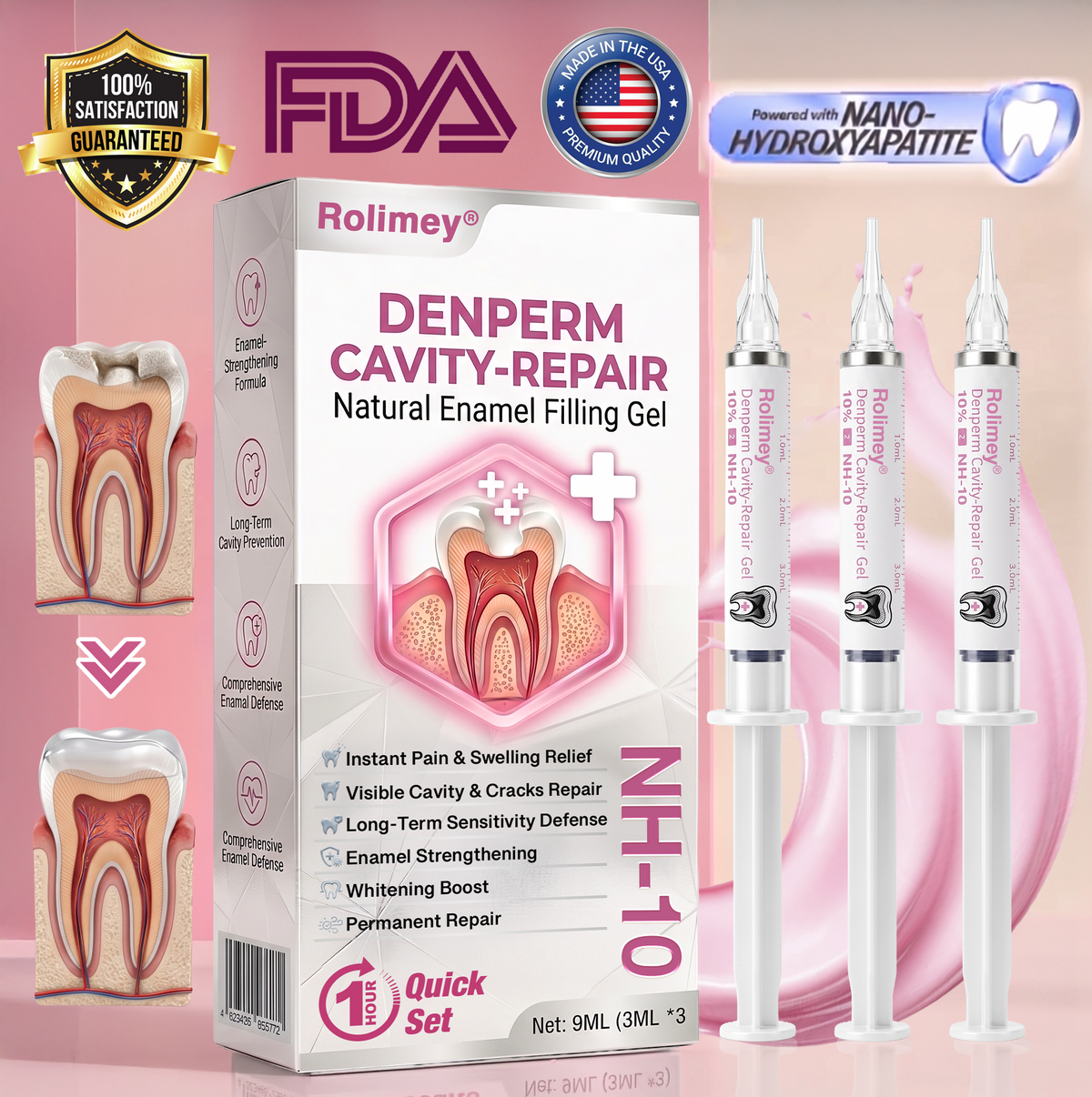 Kervalon® DenPerm Cavity-Repair Natural Enamel Filling Gel